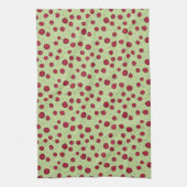 Serviette de main au motif de canneberges dessiné  (Vertical)