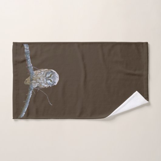 Serviette de main avec le hibou (Serviette à main)