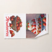 Serviette de main/cuisine aux fraises IA (Serviette à main)