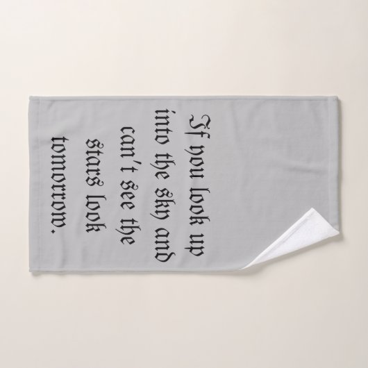 Serviette de main de citation de CIEL (Serviette à main)
