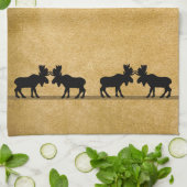 Serviette de main de cuisine d'orignaux (Plié)