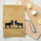 Serviette de main de cuisine d'orignaux (Quart Plié)
