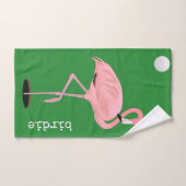 Serviette de main de golf de Flamant rose de (Serviette à main)