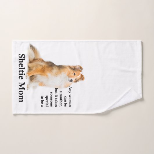 Serviette de main de maman de Sheltie (Serviette à main)