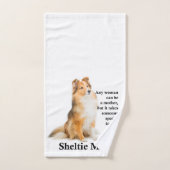 Serviette de main de maman de Sheltie (Serviette à main)