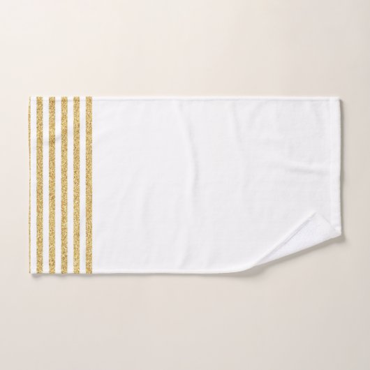 Serviette de main de rayure d'or (Serviette à main)