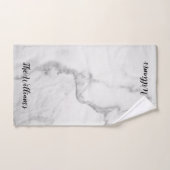 Serviette de main décorée d'un monogramme de (Serviette à main)