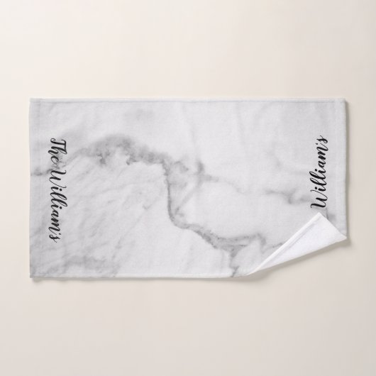Serviette de main décorée d'un monogramme de (Serviette à main)