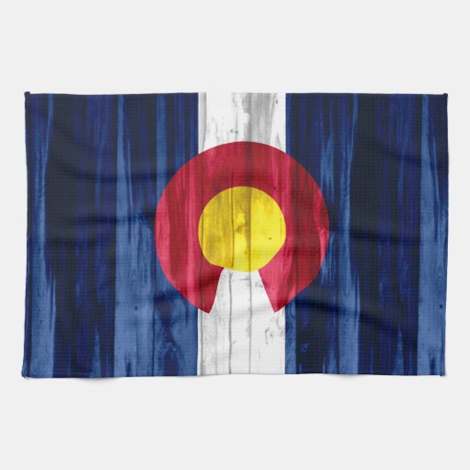 Serviette de main en bois rustique de drapeau du (Horizontal)