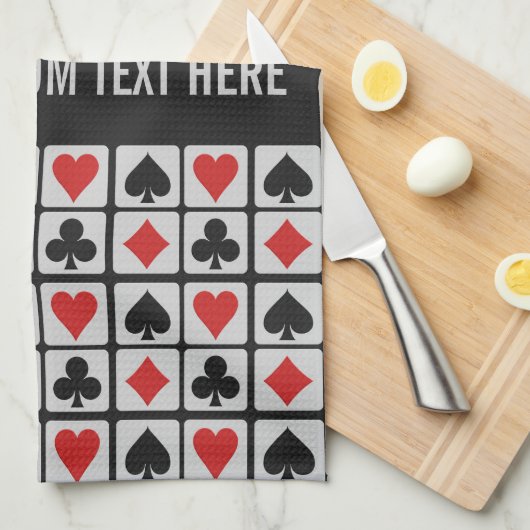 Serviette de main faite sur commande de joueur de (Quart Plié)