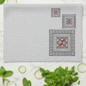 Serviette de main géométrique alternée (Plié)