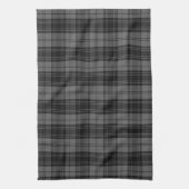 Serviette de main grise de plaid de tartan de (Vertical)