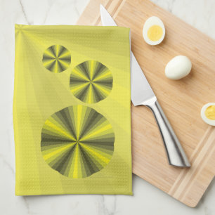Serviette de main jaune illusion d'optique