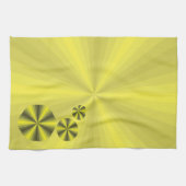 Serviette de main jaune illusion d'optique (Horizontal)