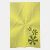 Serviette de main jaune illusion d'optique (Vertical)