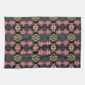 Serviette De Main Noir Rouge Et Violet Designer (Horizontal)