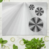 Serviette de main noire illusion d'optique (Plié)