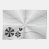 Serviette de main noire illusion d'optique (Horizontal)