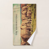 Serviette de main nommée faite sur commande (Serviette à main)