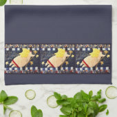 Serviette de main piquée d'ange de Noël (Plié)