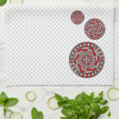 Serviette de main rouge de machinerie (Plié)