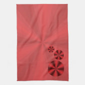 Serviette de main rouge illusion d'optique (Vertical)