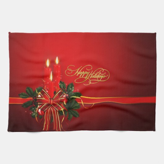 Serviette de mains Joyeuses Fêtes (Horizontal)