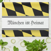Serviette de maison avec drapeau de Munich (Plié)