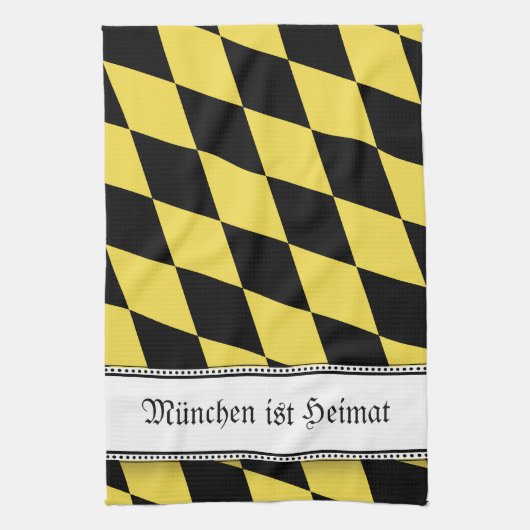 Serviette de maison avec drapeau de Munich (Vertical)