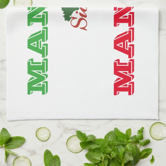 Serviette de "Mangia" de cuisine (Plié)