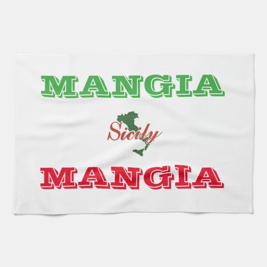 Serviette de "Mangia" de cuisine (Horizontal)