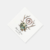 Serviette de mariage en papier Corne rustique (Coin)