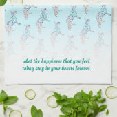 Serviette de mariage florale chien Berger Allemand (Plié)