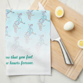 Serviette de mariage florale chien Berger Allemand (Quart Plié)