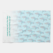 Serviette de mariage florale chien Berger Allemand (Horizontal)