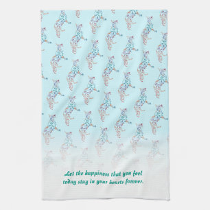 Serviette de mariage florale chien Berger Allemand