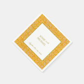 Serviette de mariage géométrique en papier (Coin)