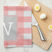 Serviette de monogramme à Buffle rose (Quart Plié)