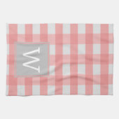 Serviette de monogramme à Buffle rose (Horizontal)