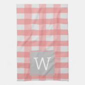 Serviette de monogramme à Buffle rose (Vertical)