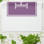 Serviette de monogramme Carré violet (Plié)