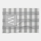 Serviette de monogramme de Buffalo gris (Horizontal)