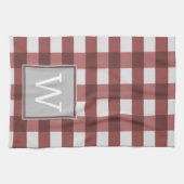 Serviette de monogramme de Buffalo Rouge (Horizontal)