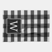Serviette de monogramme plaqué de buffle noir (Horizontal)