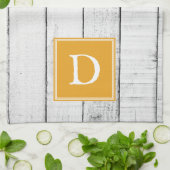 Serviette de monogramme rustique Marigold (Plié)