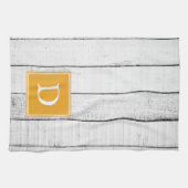 Serviette de monogramme rustique Marigold (Horizontal)
