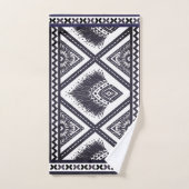 Serviette de Motif Boho Blanc Marine (Serviette à main)