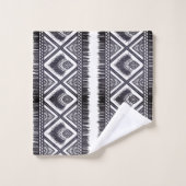 Serviette de Motif Boho Blanc Marine (Gant de toilette)