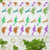 Serviette de motif de dinosaure (Plié)