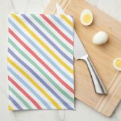 Serviette de motif de rayure d'arc-en-ciel de (Quart Plié)